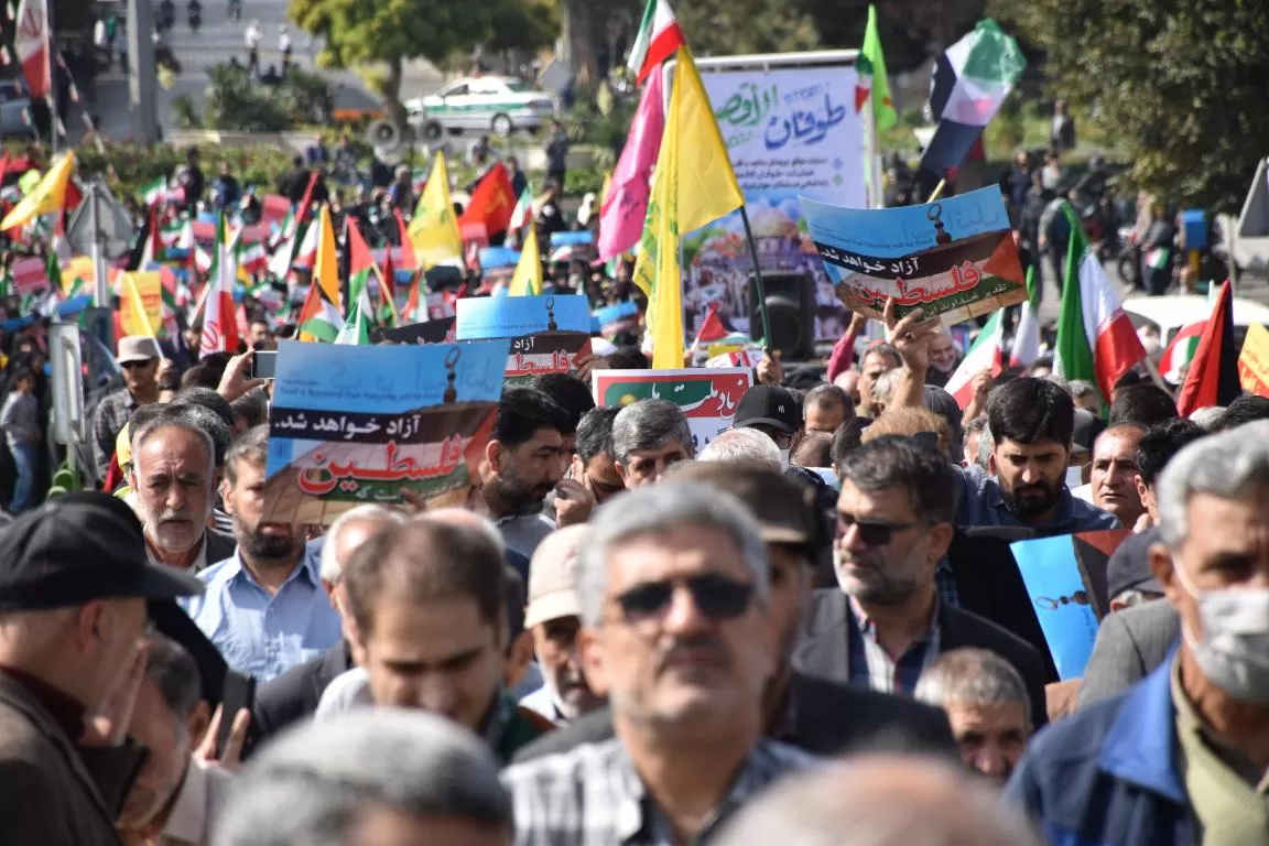 حضور مردم اراک در راهپیمایی حمایت از فلسطین