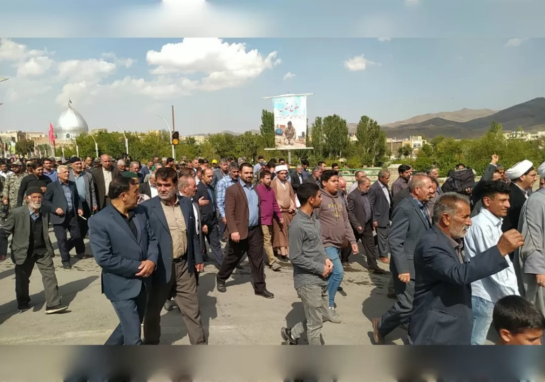 حضور پرشور مردم خنداب در راهپیمایی