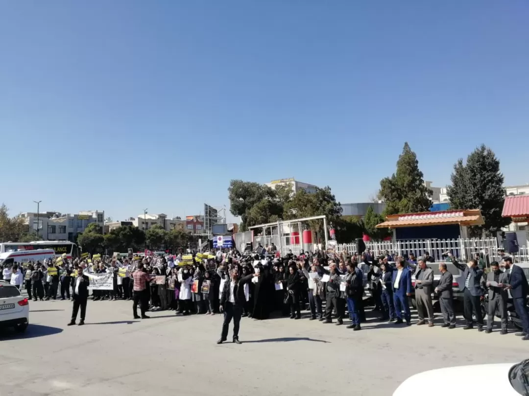 تجمع کادر سلامت اراک در حمایت از فلسطین