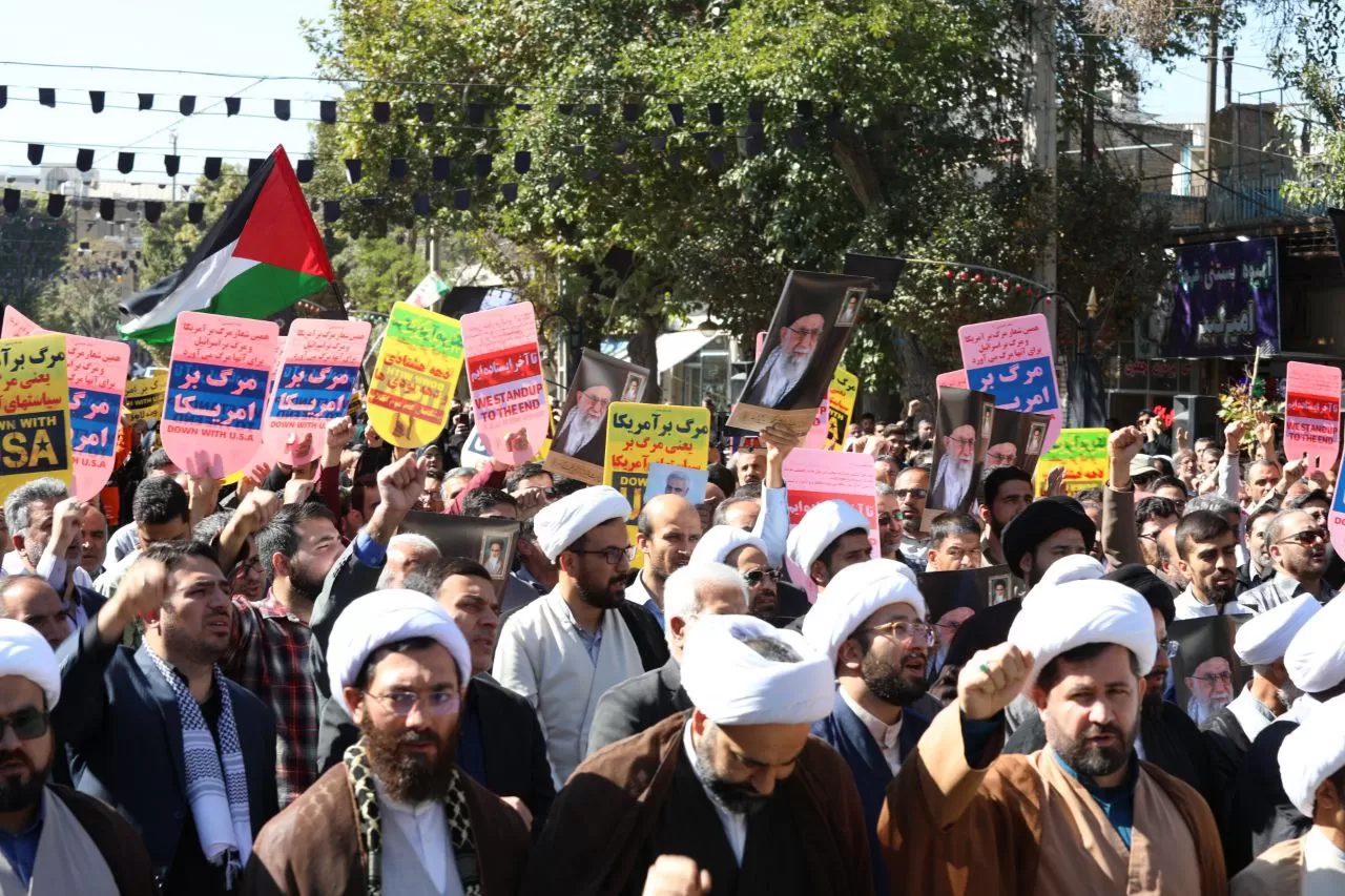 تجمع مردم اراک در حمایت از فلسطین