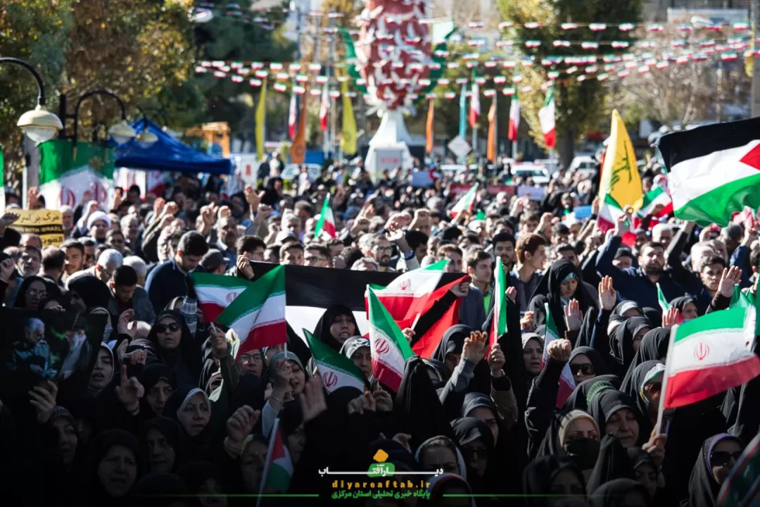 تجمع مردم اراک در حمایت از مردم فلسطین