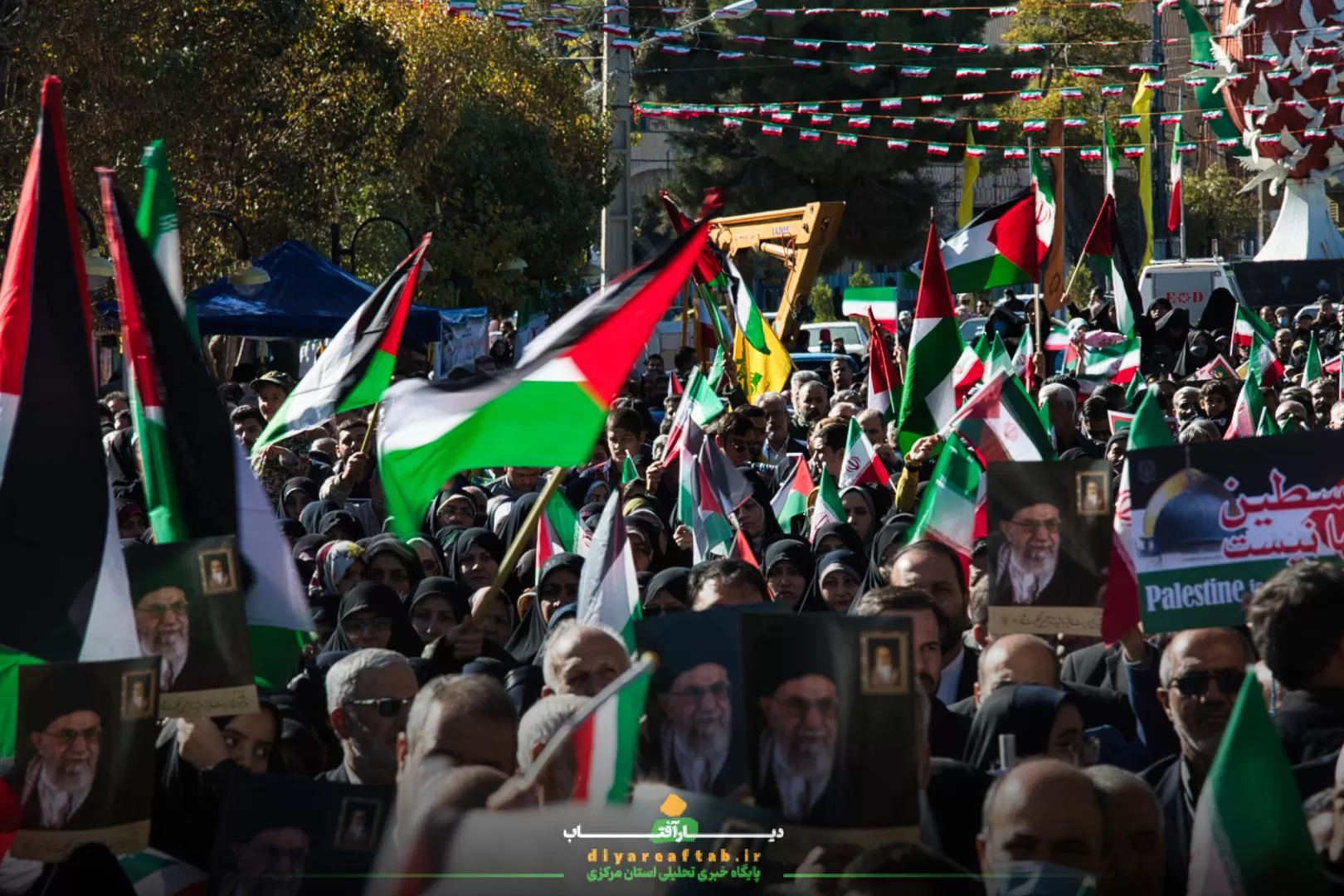 تجمع مردم اراک در حمایت از مردم فلسطین