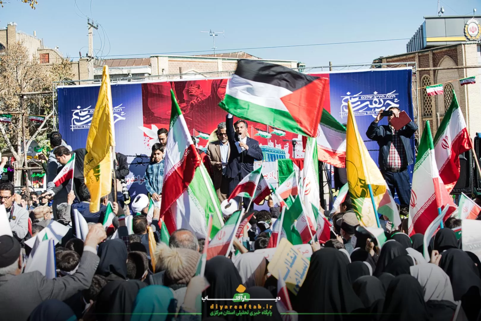تجمع مردم اراک در حمایت از مردم فلسطین