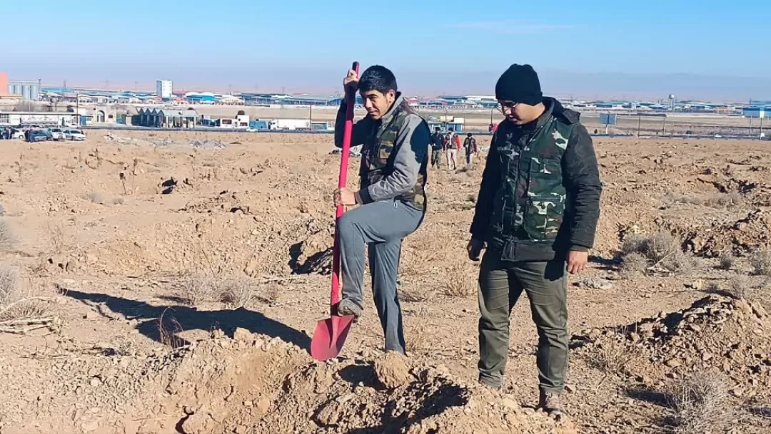 کاشت نهال توسط بسیجیان اراک