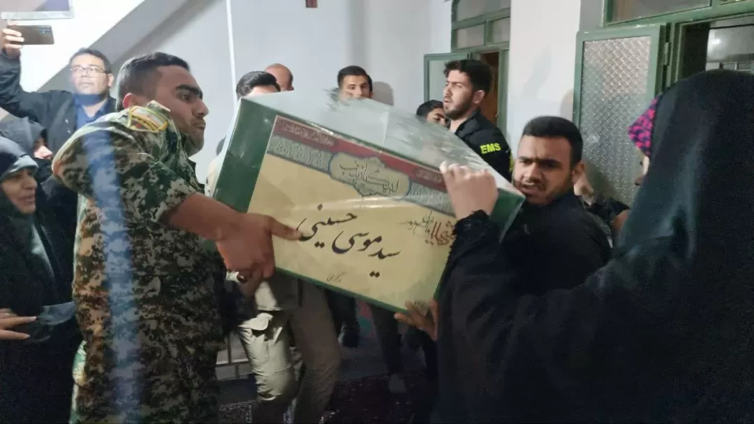وداع با پیکر شهید مدافع حرم در ساوه