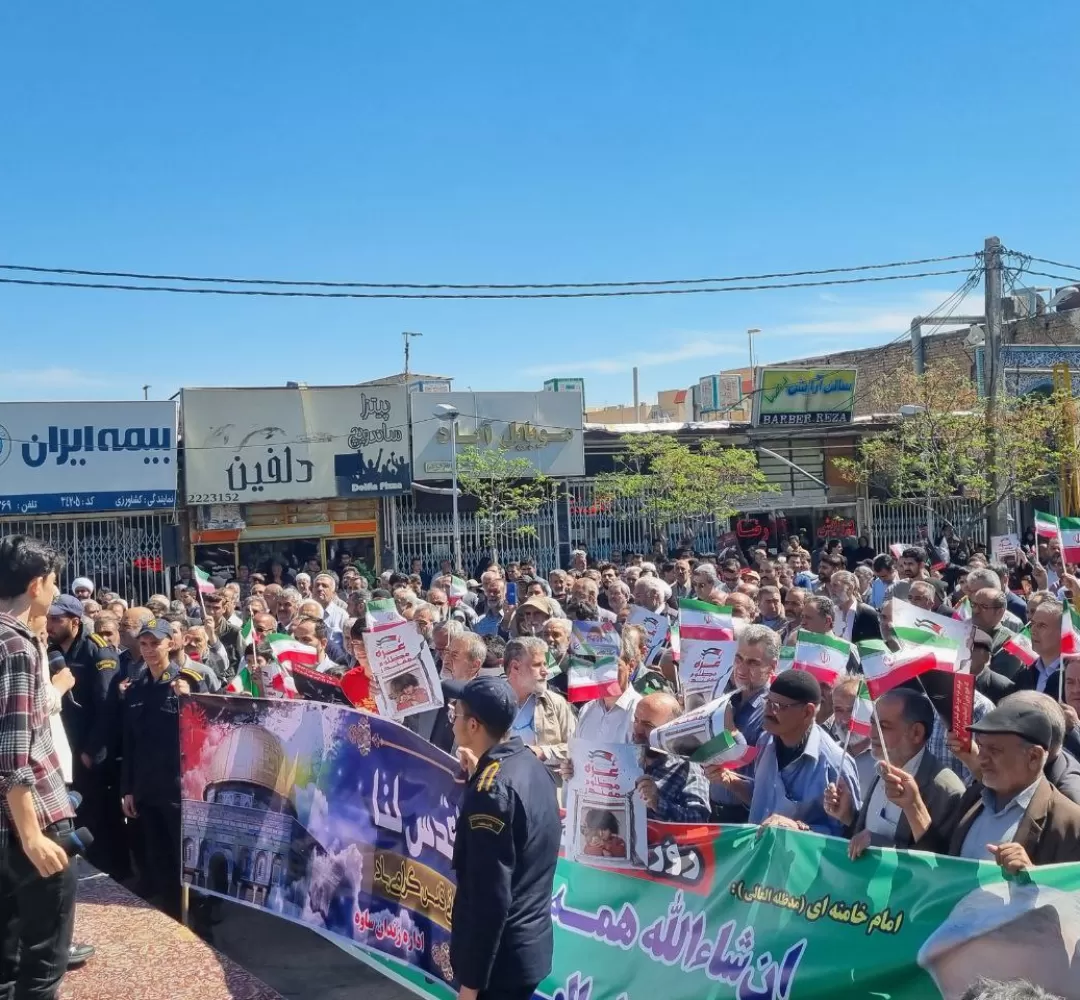 خلق حماسه روزهداران ساوجی در راهپیمایی روز قدس