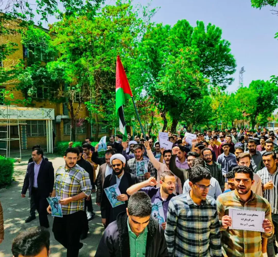 تجمع دانشجویان در حمایت از آزادیخواهان حامی فلسطین