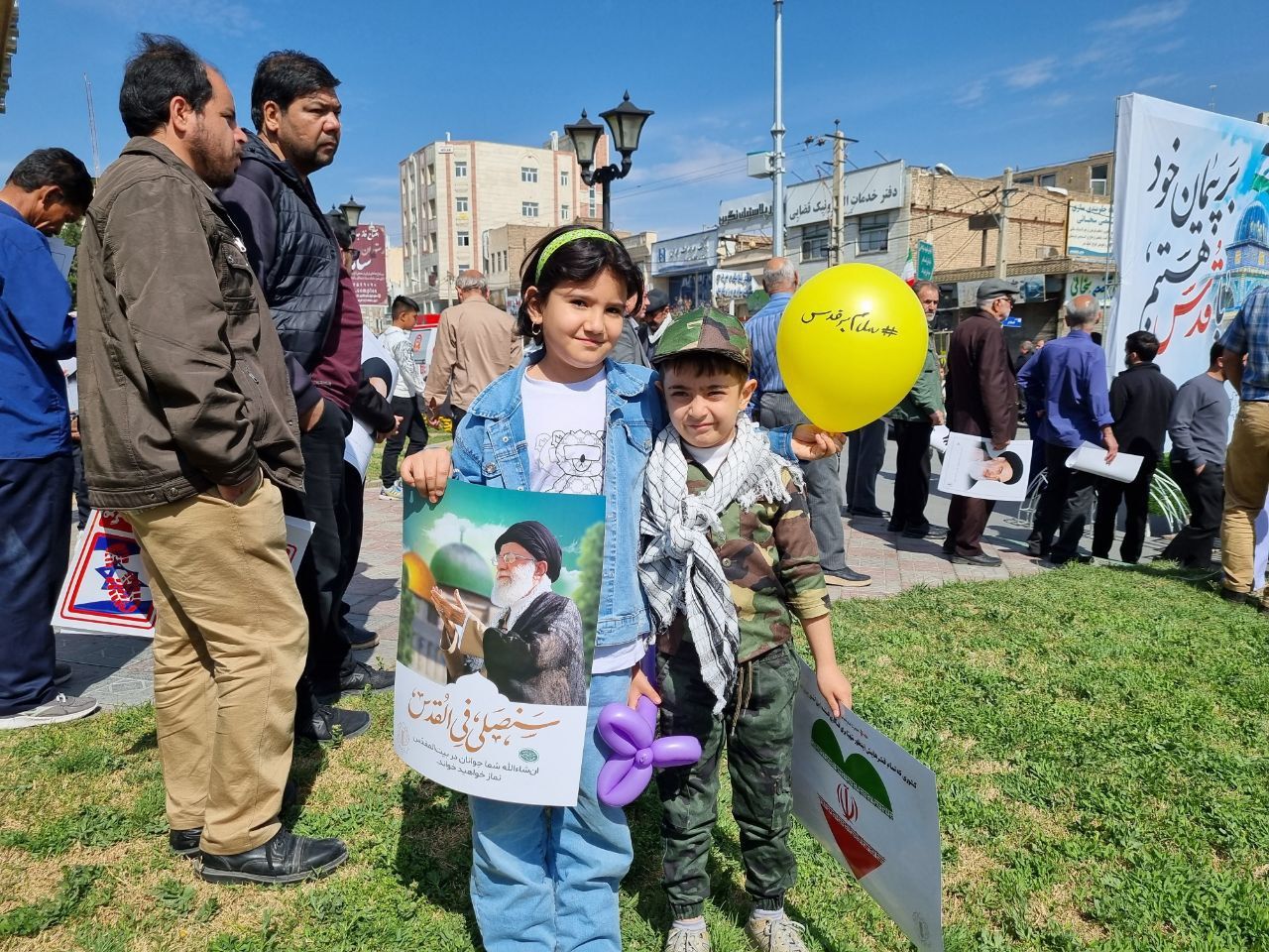 حضور پرشور روزه‌داران ساوجی در روز قدس