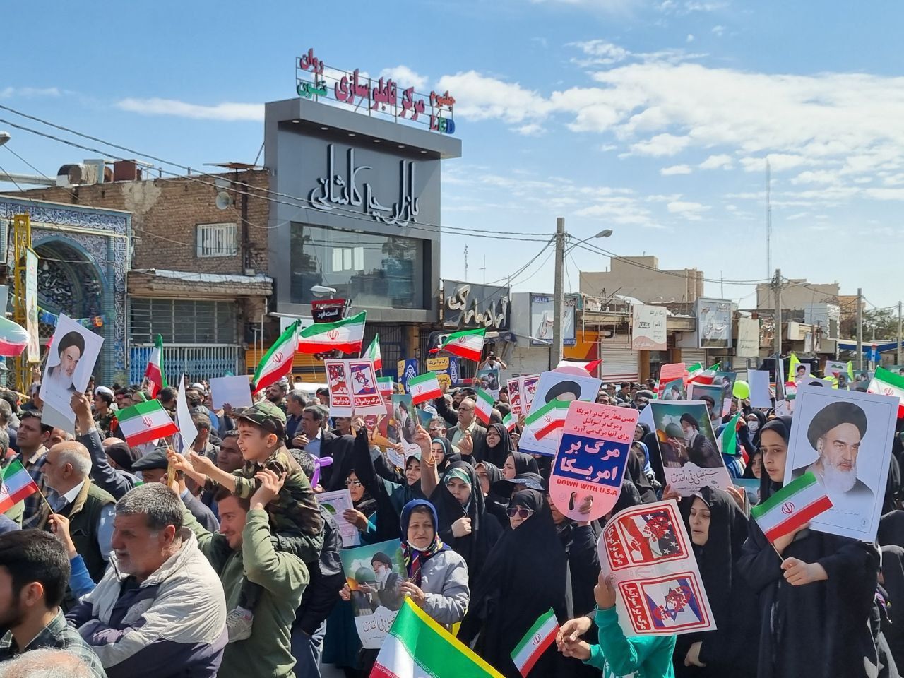 حضور پرشور روزه‌داران ساوجی در روز قدس