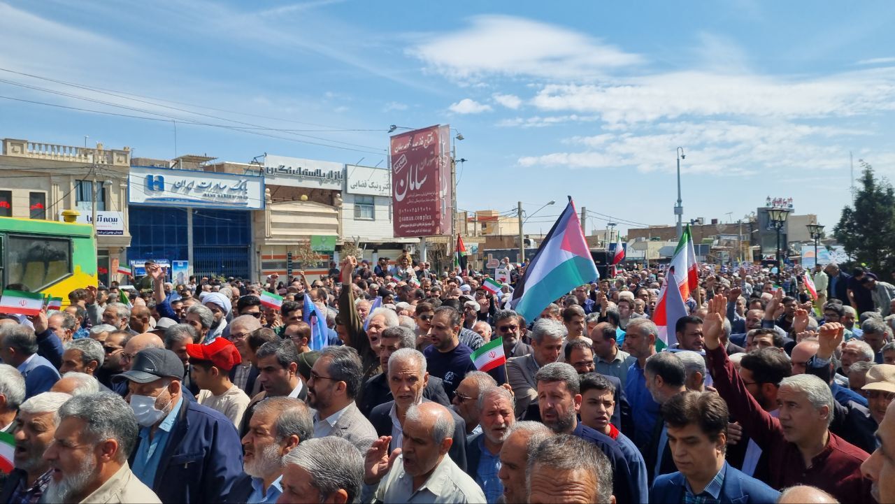 حضور پرشور روزه‌داران ساوجی در روز قدس