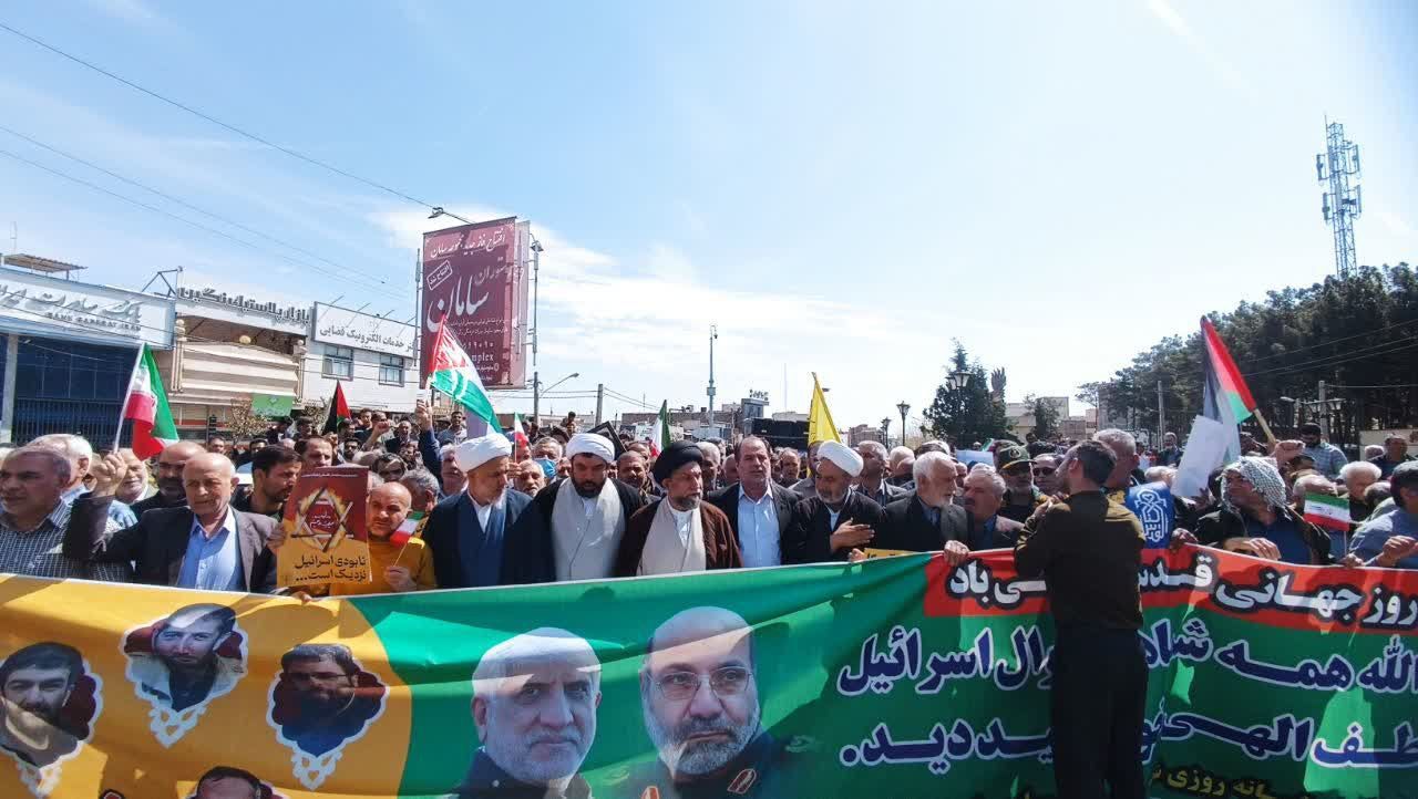 حضور پرشور روزه‌داران ساوجی در روز قدس