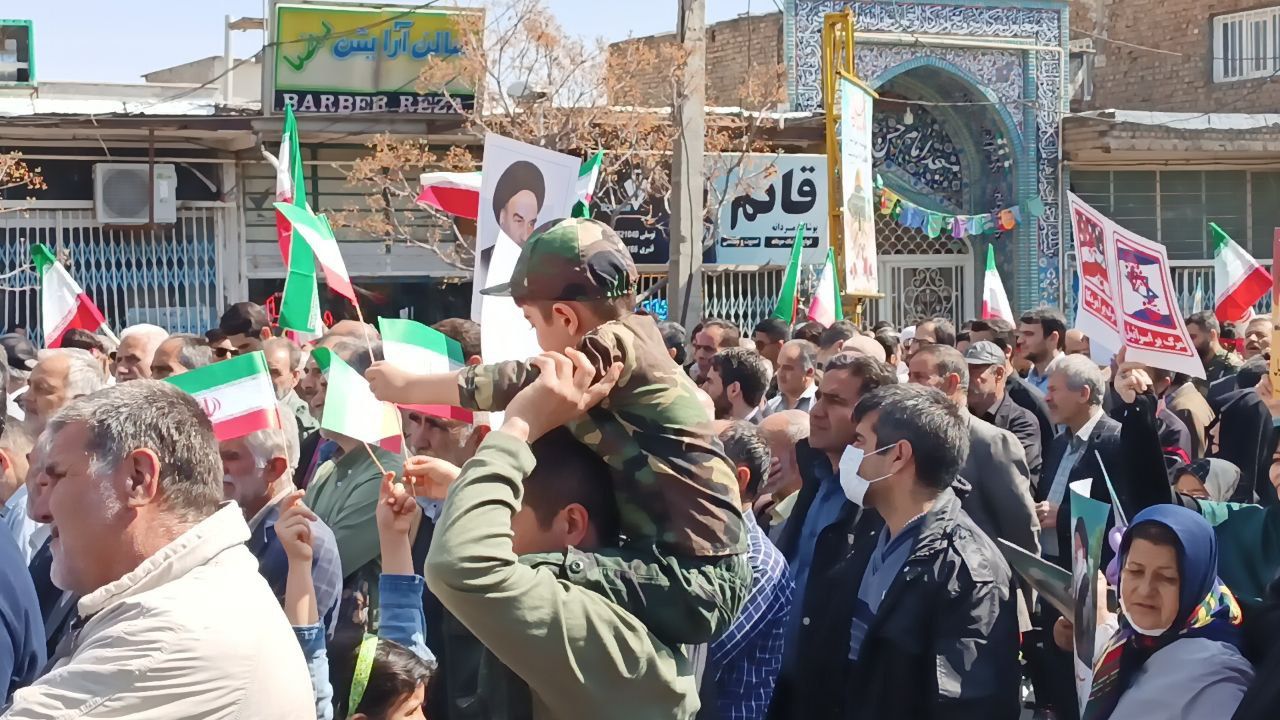 حضور پرشور روزه‌داران ساوجی در روز قدس