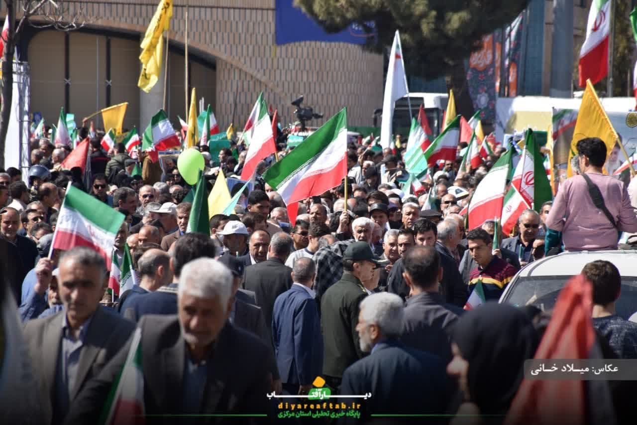 حماسه‌ مردم اراک در راهپیمایی روز قدس