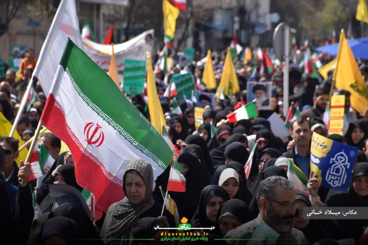 حماسه‌ مردم اراک در راهپیمایی روز قدس