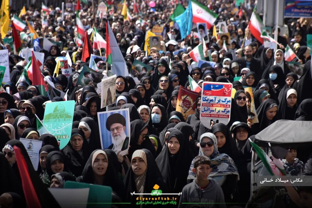 حماسه‌ مردم اراک در راهپیمایی روز قدس