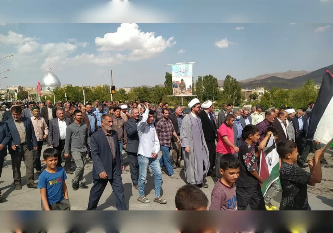 حضور پرشور مردم خنداب در راهپیمایی