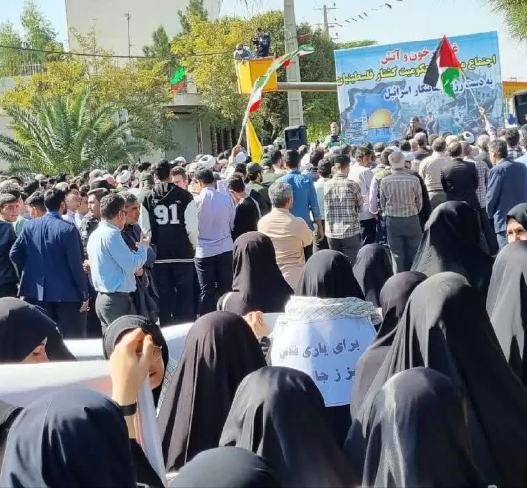 تجمع مردم ساوه در حمایت از مقاومت فلسطین