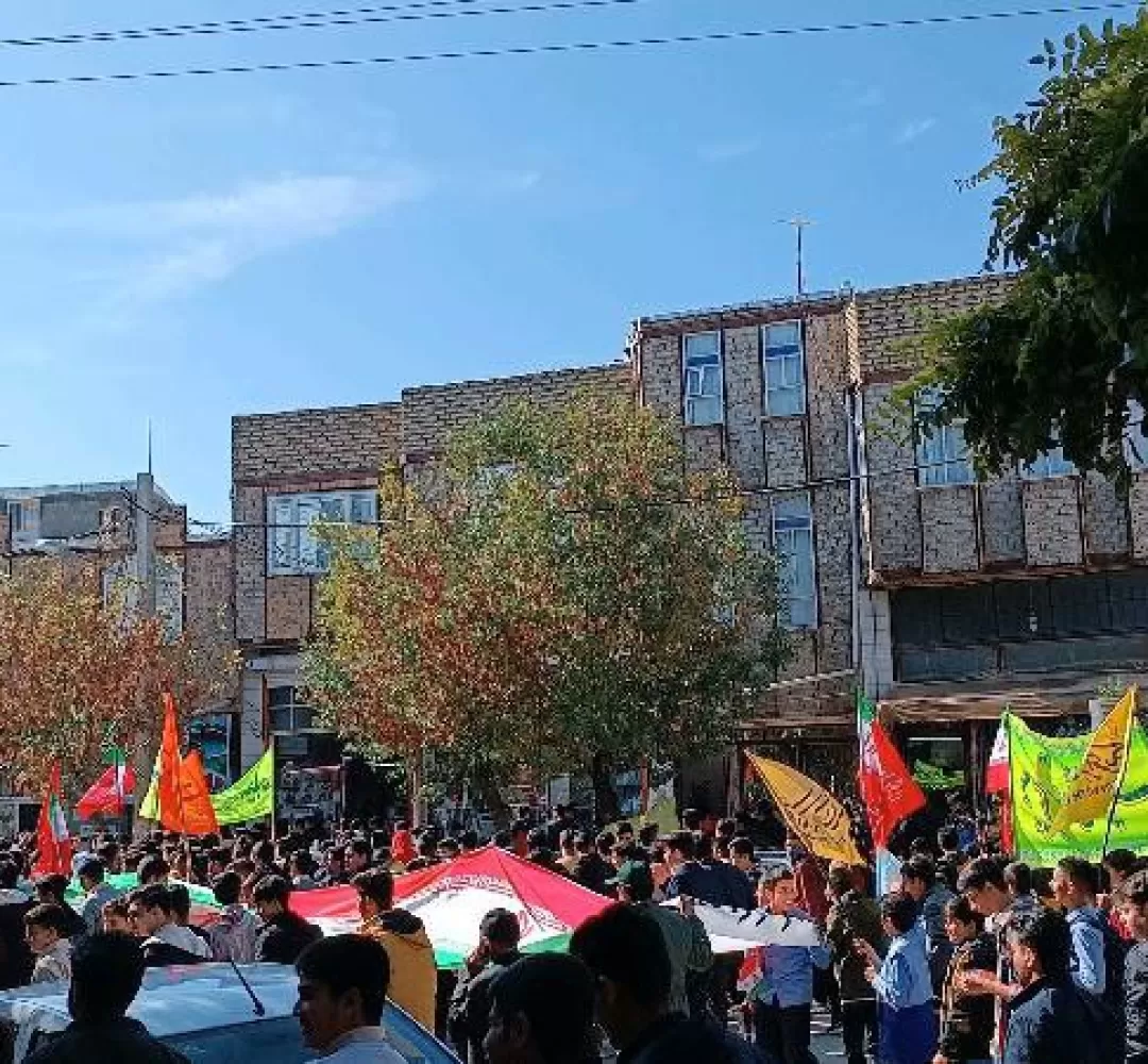 جلوه‌هایی از راهپیمایی 13 آبان در کمیجان