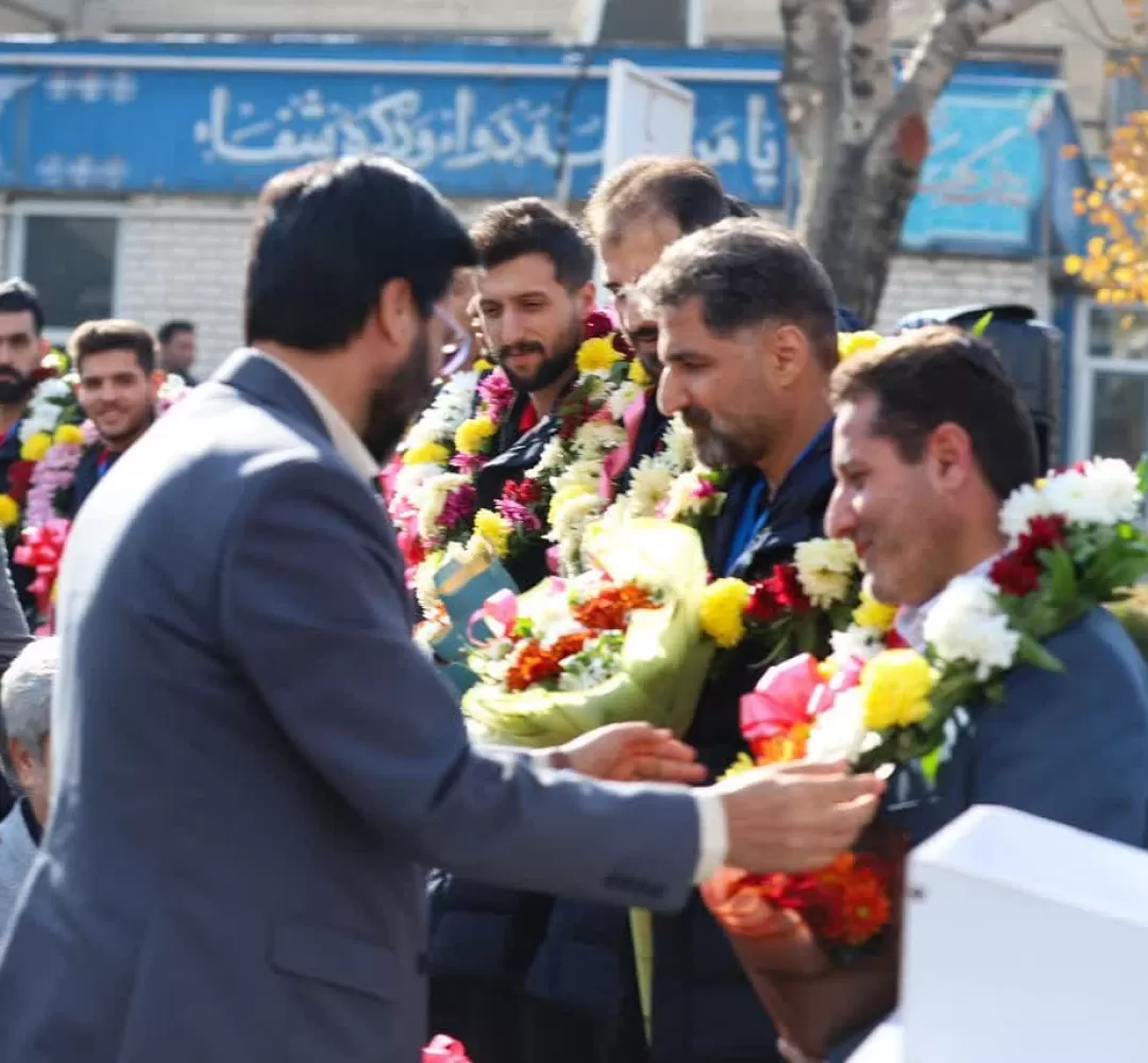 آیین استقبال از تیم والیبال کارگری واگن پارس