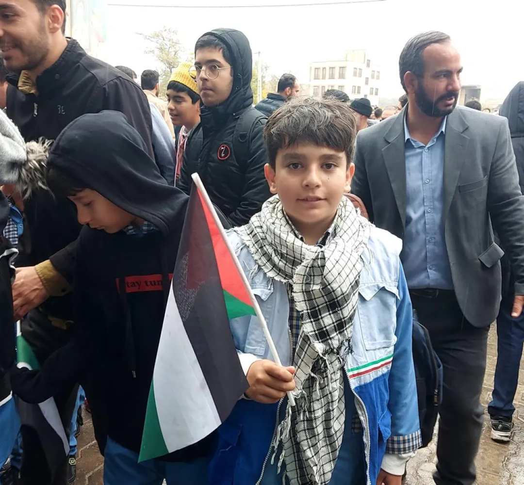 کوتاه از راهپیمایی ضد استکباری ۱۳ آبان در تفرش