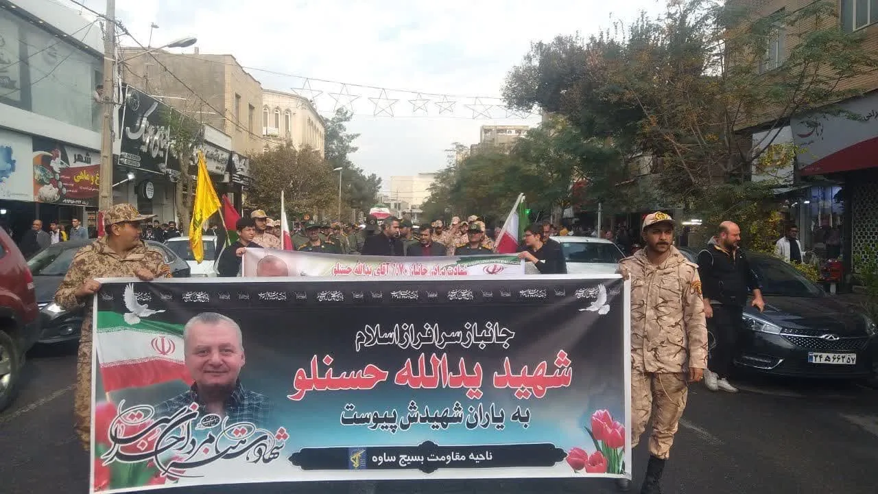 وداع با جانباز شهید «یدالله حسنلو» در ساوه