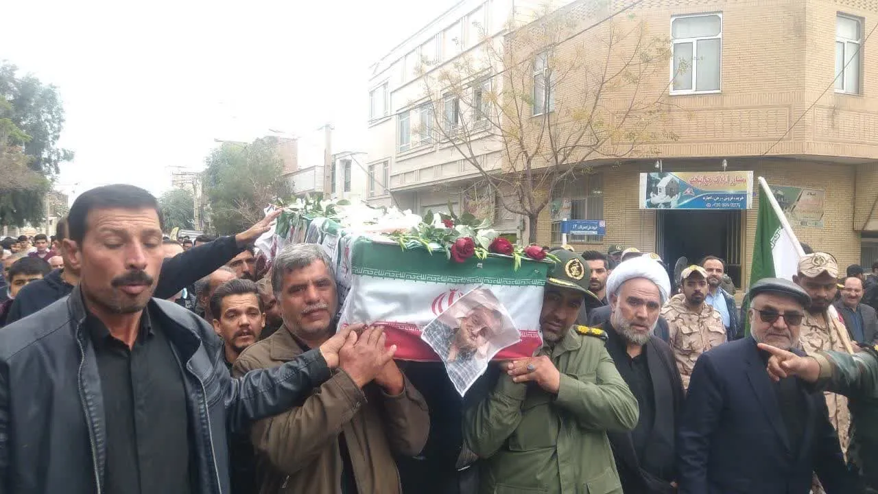 وداع با جانباز شهید «یدالله حسنلو» در ساوه