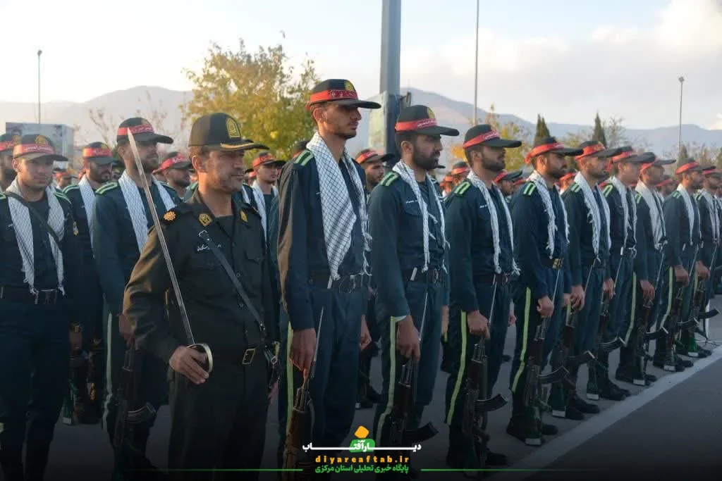 صبحگاه مشترک نیروهای انتظامی استان مرکزی