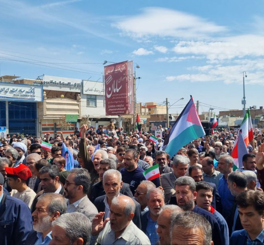 حضور پرشور روزه‌داران ساوجی در روز قدس