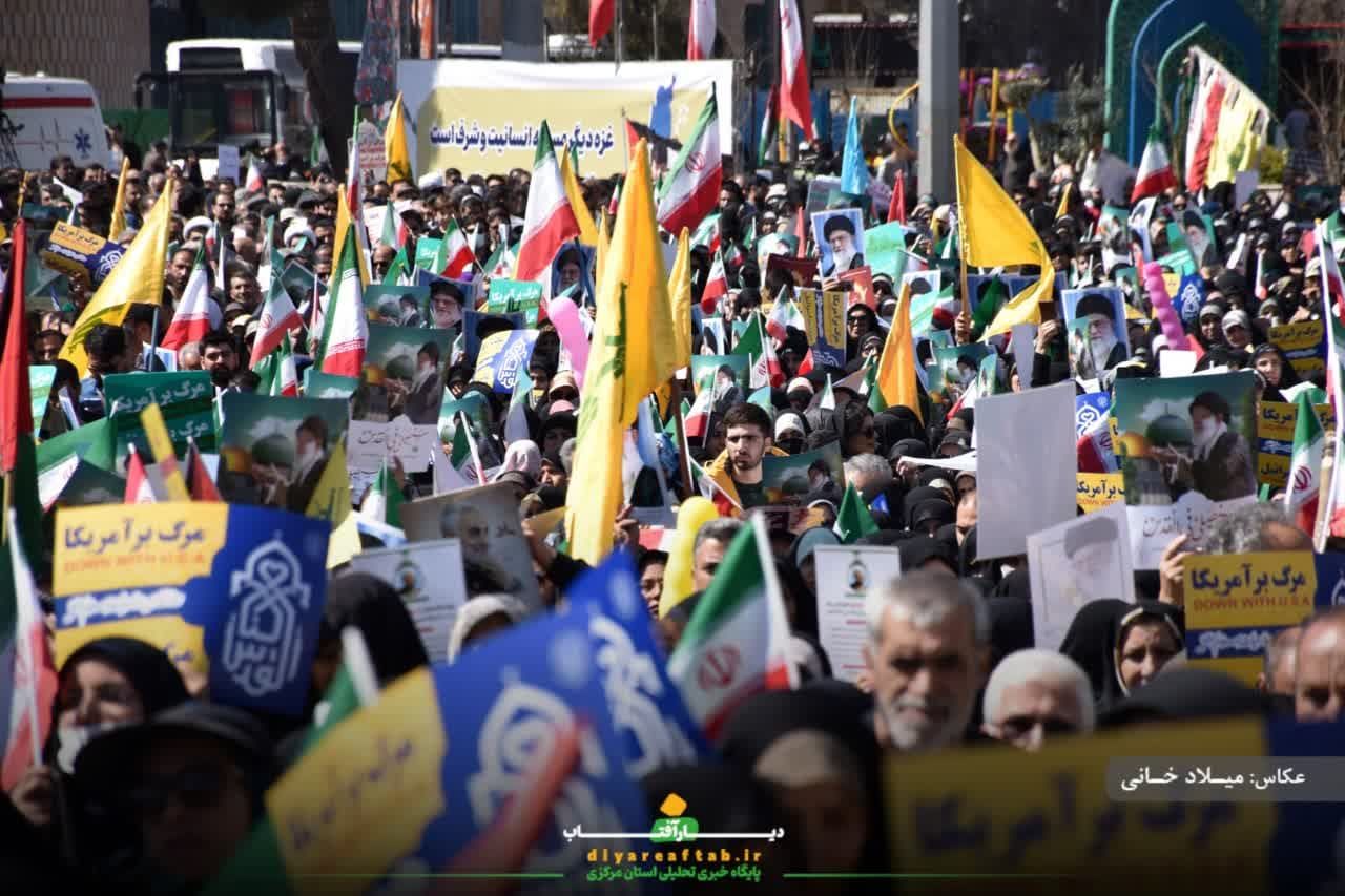 حماسه‌ مردم اراک در راهپیمایی روز قدس