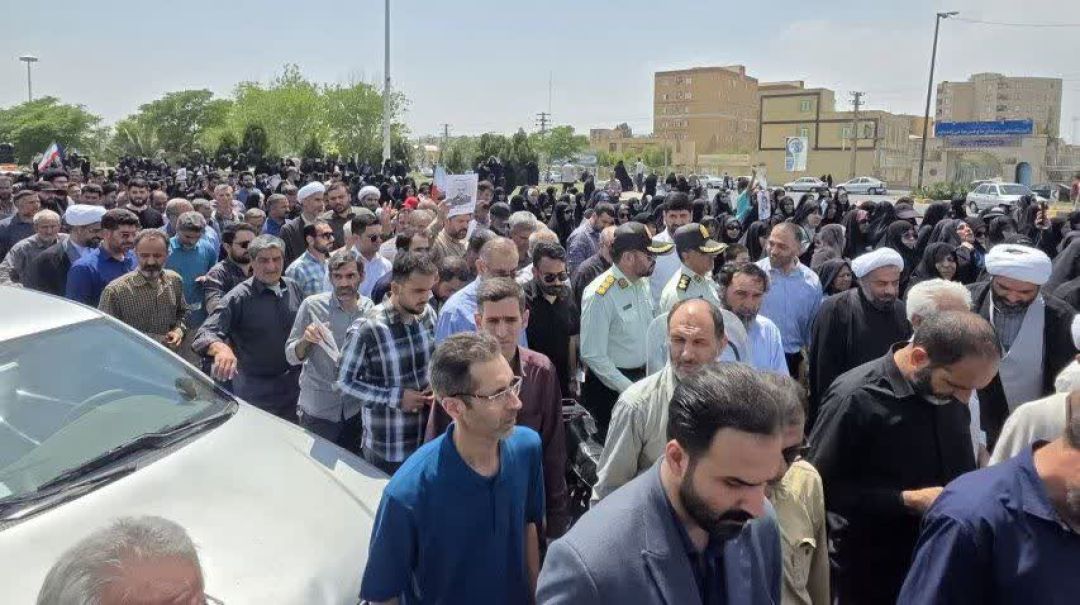 فریادهای اعتراض‌آمیز مردم ساوه علیه رژیم صهیونیستی