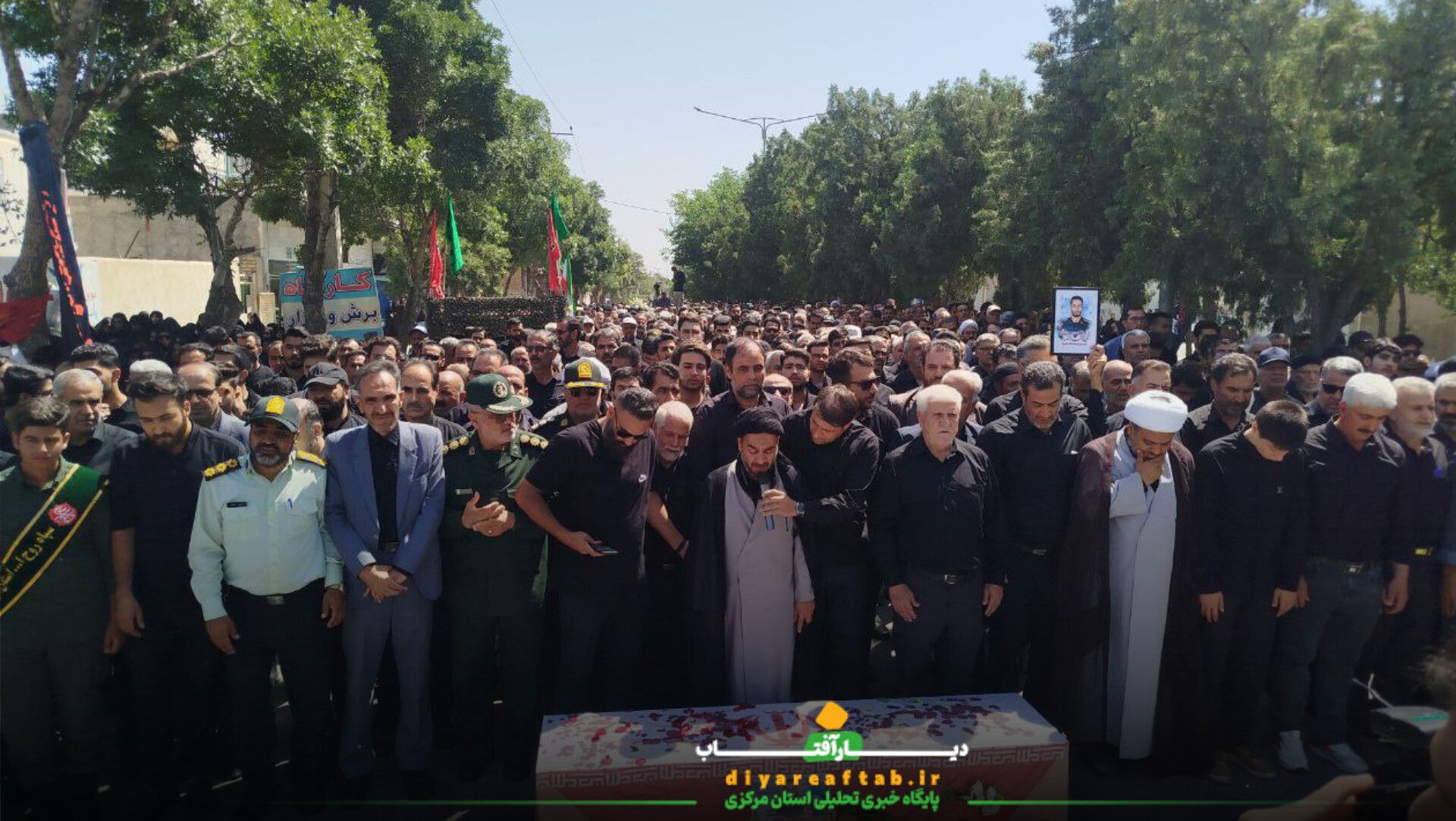 برگزاری تشییع پیکر شهید «محمد انصاری» در خمین