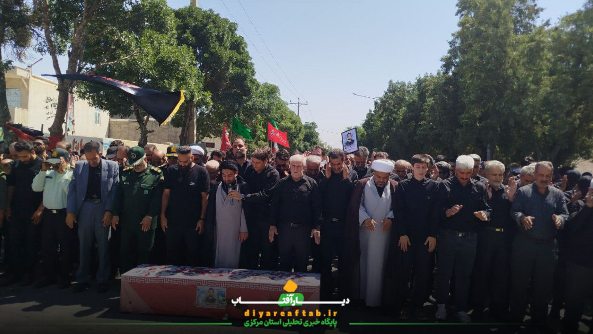 برگزاری تشییع پیکر شهید «محمد انصاری» در خمین