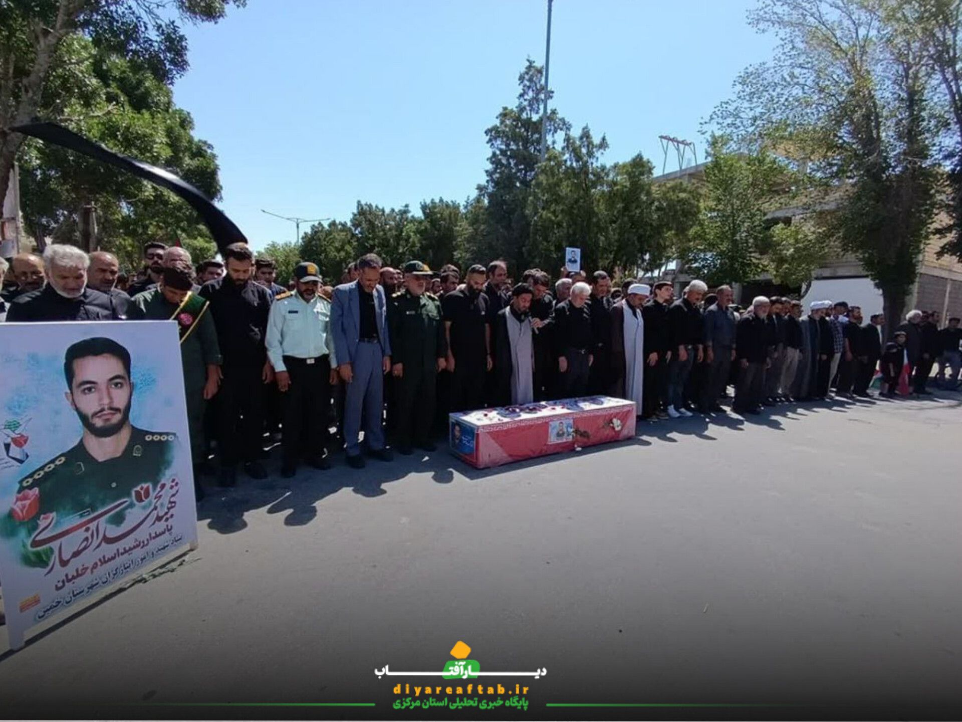 برگزاری تشییع پیکر شهید «محمد انصاری» در خمین