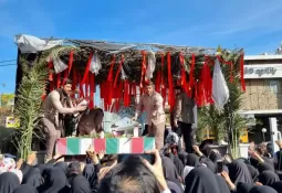 تشییع پیکر شهدای گمنام در ساوه