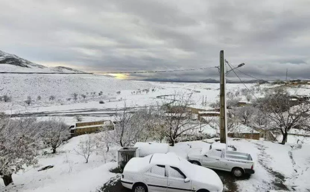 بارش برف در ساوه