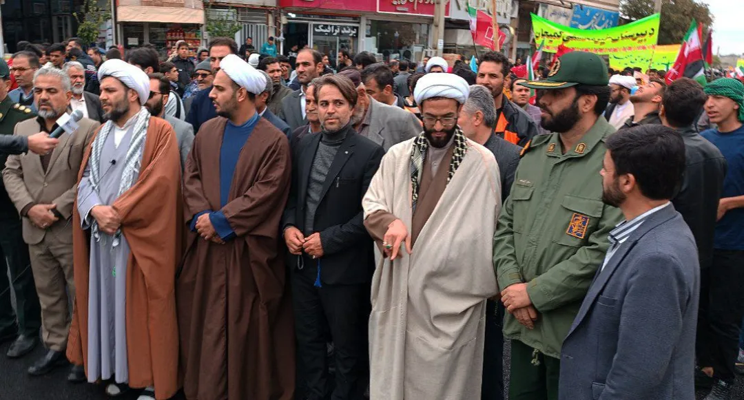 راهپیمایی پرشور ۱۳ آبان در کمیجان