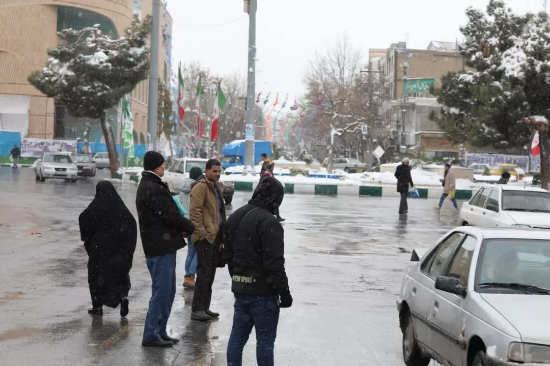 اراک در یک روز برفی