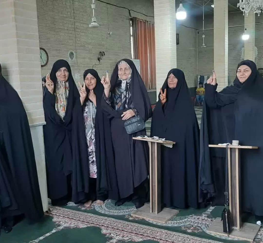 مردم کمیجان پای صندوقهای رأی