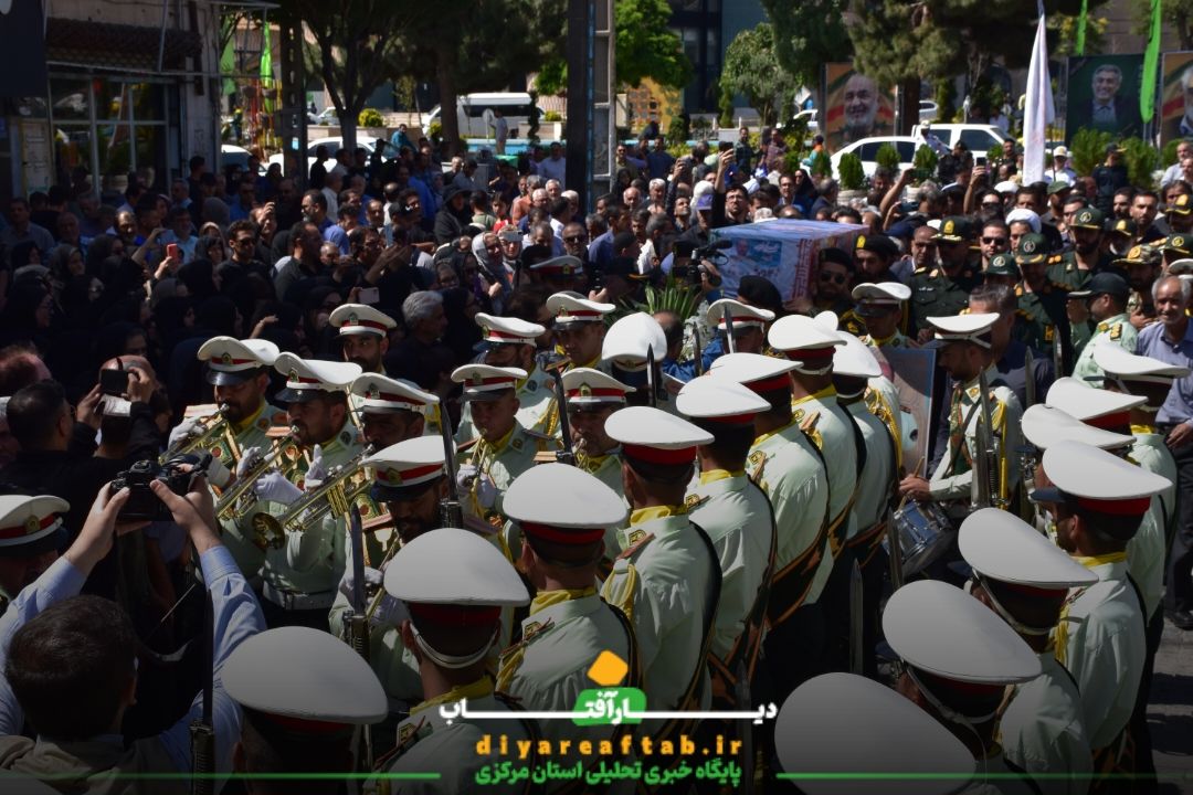 مراسم تشییع پیکر شهید «حسن آقائی» در اراک