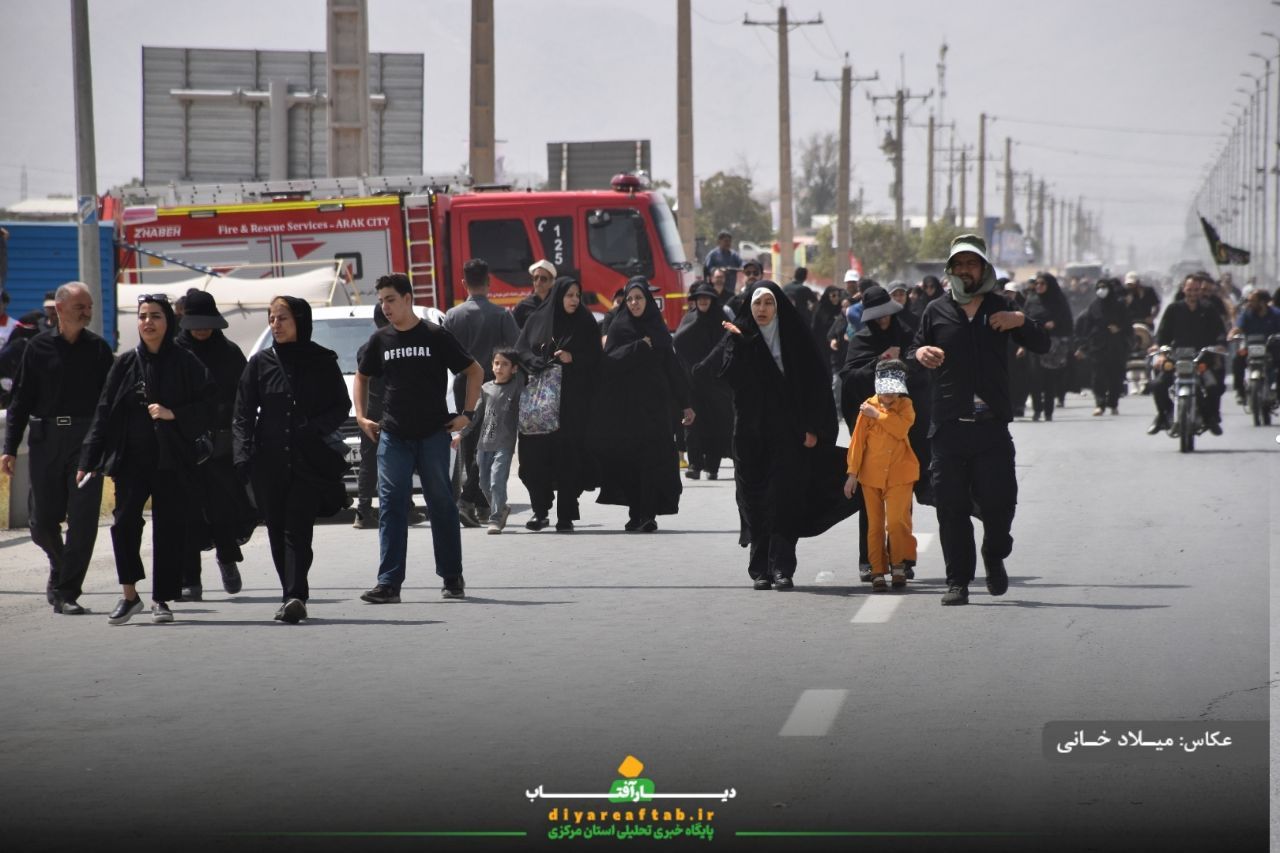 کاروان اراکی جاماندگان اربعین در مسیر عشق
