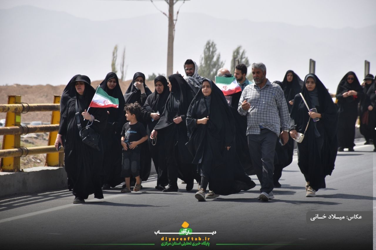 کاروان اراکی جاماندگان اربعین در مسیر عشق